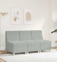 Sessel Hellgrau 55 cm Samt