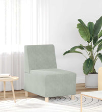 Sessel Hellgrau 55 cm Samt
