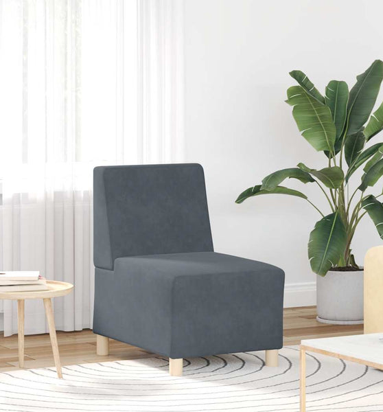 Sessel Dunkelgrau 55 cm Samt