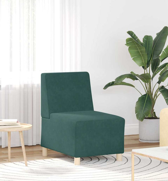 Sessel Dunkelgrün 55 cm Samt
