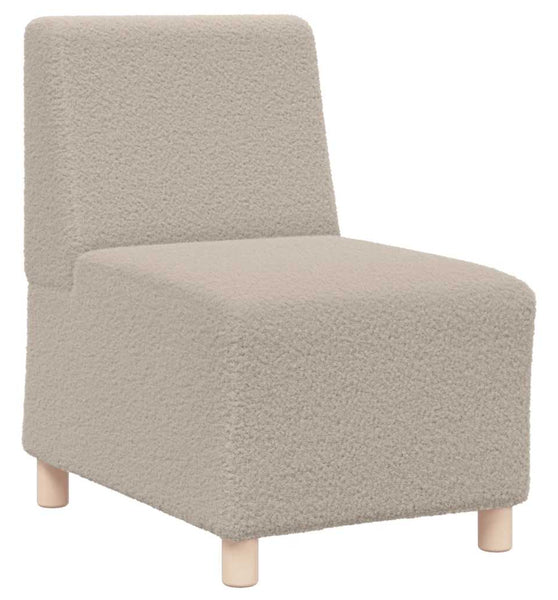 Sessel Hellgrau 55 cm Stoff in Lammwolloptik