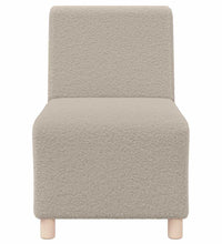 Sessel Hellgrau 55 cm Stoff in Lammwolloptik