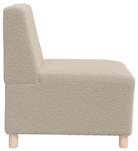 Sessel Hellgrau 55 cm Stoff in Lammwolloptik