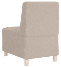 Sessel Hellgrau 55 cm Stoff in Lammwolloptik