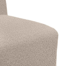 Sessel Hellgrau 55 cm Stoff in Lammwolloptik
