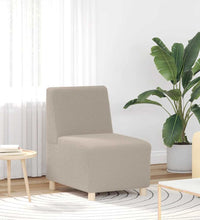 Sessel Hellgrau 55 cm Stoff in Lammwolloptik