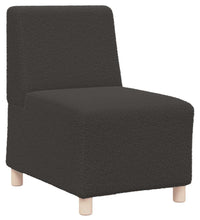 Sessel Dunkelgrau 55 cm Stoff in Lammwolloptik
