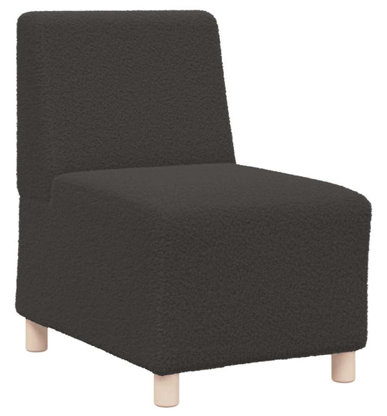 Sessel Dunkelgrau 55 cm Stoff in Lammwolloptik
