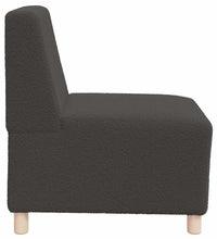 Sessel Dunkelgrau 55 cm Stoff in Lammwolloptik