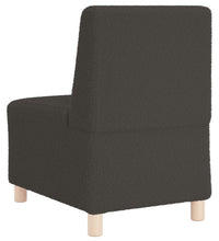 Sessel Dunkelgrau 55 cm Stoff in Lammwolloptik