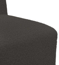 Sessel Dunkelgrau 55 cm Stoff in Lammwolloptik
