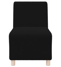 Sessel Schwarz 55 cm Stoff in Lammwolloptik
