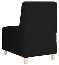 Sessel Schwarz 55 cm Stoff in Lammwolloptik
