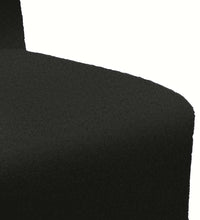 Sessel Schwarz 55 cm Stoff in Lammwolloptik