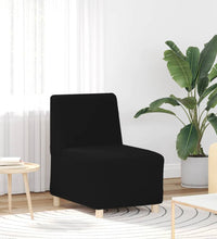 Sessel Schwarz 55 cm Stoff in Lammwolloptik