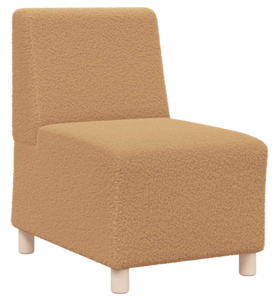 Sessel Beige 55 cm Stoff in Lammwolloptik