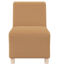 Sessel Beige 55 cm Stoff in Lammwolloptik