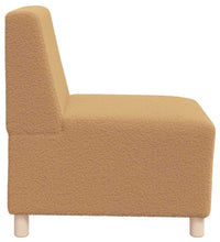Sessel Beige 55 cm Stoff in Lammwolloptik