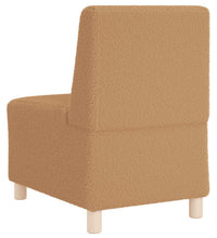 Sessel Beige 55 cm Stoff in Lammwolloptik