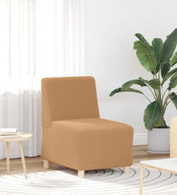 Sessel Beige 55 cm Stoff in Lammwolloptik
