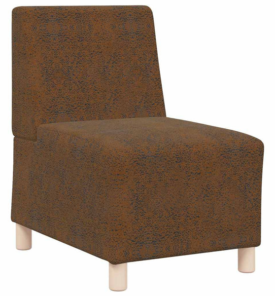Sessel Braun 55 cm Wildleder-Optik