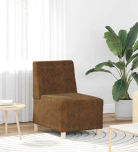 Sessel Braun 55 cm Wildleder-Optik