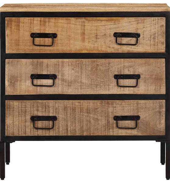 Sideboards 2 Stk. 70x35x70 cm Raues Mango Massivholz