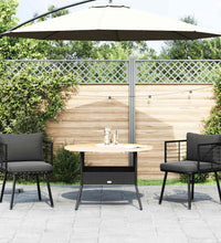 Gartenstühle 2 Stk. mit Kissen Schwarz Poly Rattan