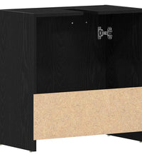 Waschbeckenunterschrank Schwarz Eichen-Optik 60x33x60 cm