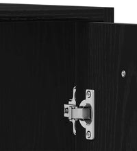 Waschbeckenunterschrank Schwarz Eichen-Optik 60x33x60 cm