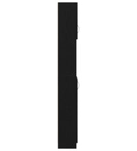 Badschrank Schwarz Eichen-Optik 32x25,5x190 cm Holzwerkstoff