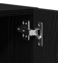 Badschrank Schwarz Eichen-Optik 32x25,5x190 cm Holzwerkstoff