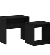 Couchtische 2 Stk. Schwarz Eichen-Optik Holzwerkstoff