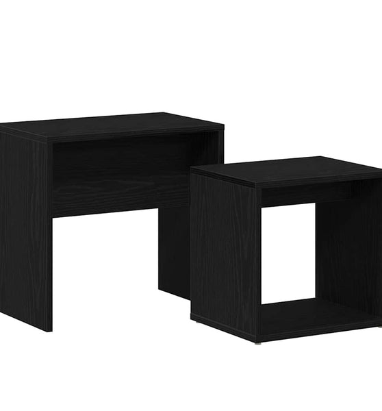Couchtische 2 Stk. Schwarz Eichen-Optik Holzwerkstoff