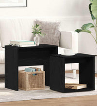 Couchtische 2 Stk. Schwarz Eichen-Optik Holzwerkstoff