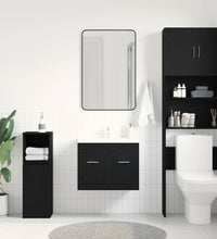 Waschbeckenunterschrank Schwarz Eichen-Optik 60x38,5x46 cm