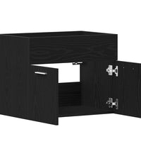 Waschbeckenunterschrank Schwarz Eichen-Optik 60x38,5x46 cm