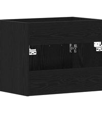 Waschbeckenunterschrank Schwarz Eichen-Optik 60x38,5x46 cm