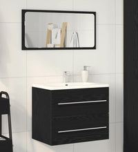 Waschbeckenunterschrank Braun Eichen-Optik 60x38,5x48 cm