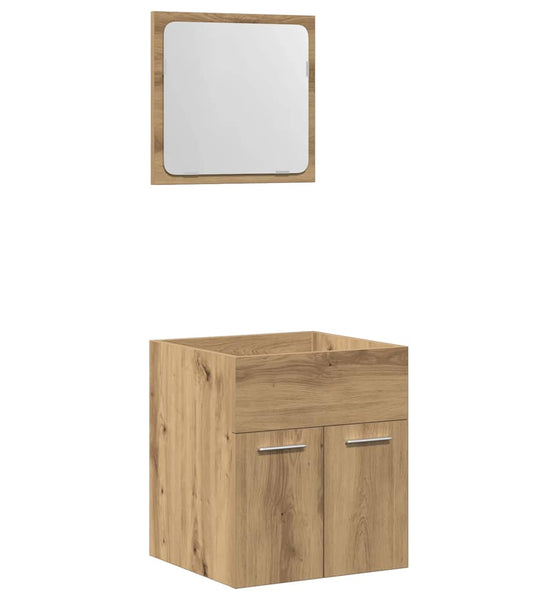 2-tlg. Badmöbel-Set Artisan-Eiche Holzwerkstoff
