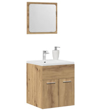 2-tlg. Badmöbel-Set Artisan-Eiche Holzwerkstoff