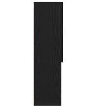 Waschmaschinenschrank Schwarz Eichen-Optik 70,5x25,5x90 cm