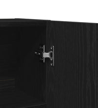 Waschmaschinenschrank Schwarz Eichen-Optik 70,5x25,5x90 cm