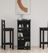Bartisch mit Regal Schwarz Eichen-Optik 102x50x103,5 cm