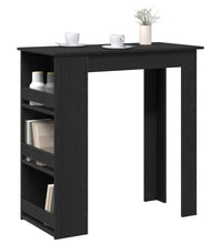 Bartisch mit Regal Schwarz Eichen-Optik 102x50x103,5 cm