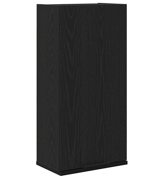Wandschrank Schwarz Eichen-Optik 32x20x67 cm Holzwerkstoff