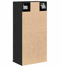 Wandschrank Schwarz Eichen-Optik 32x20x67 cm Holzwerkstoff