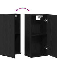 Wandschrank Schwarz Eichen-Optik 32x20x67 cm Holzwerkstoff
