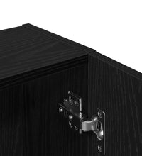 Wandschrank Schwarz Eichen-Optik 32x20x67 cm Holzwerkstoff