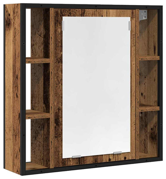 Bad-Spiegelschrank Altholz-Optik 60x16x60 cm Holzwerkstoff